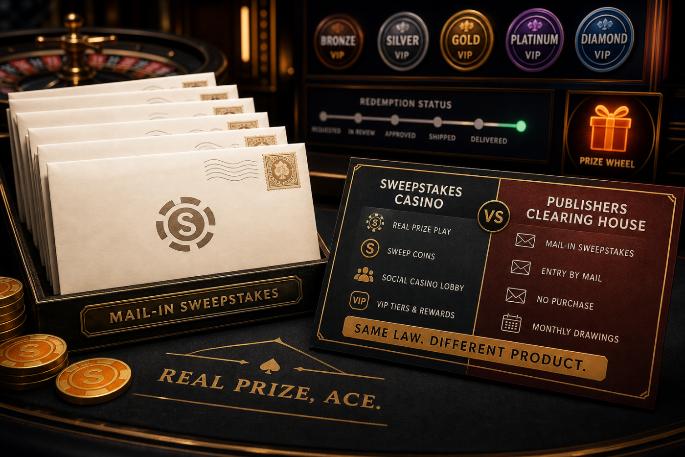 Sweepstakes Casino vs Publishers Clearing House: Same Legal Idea, Different Product
